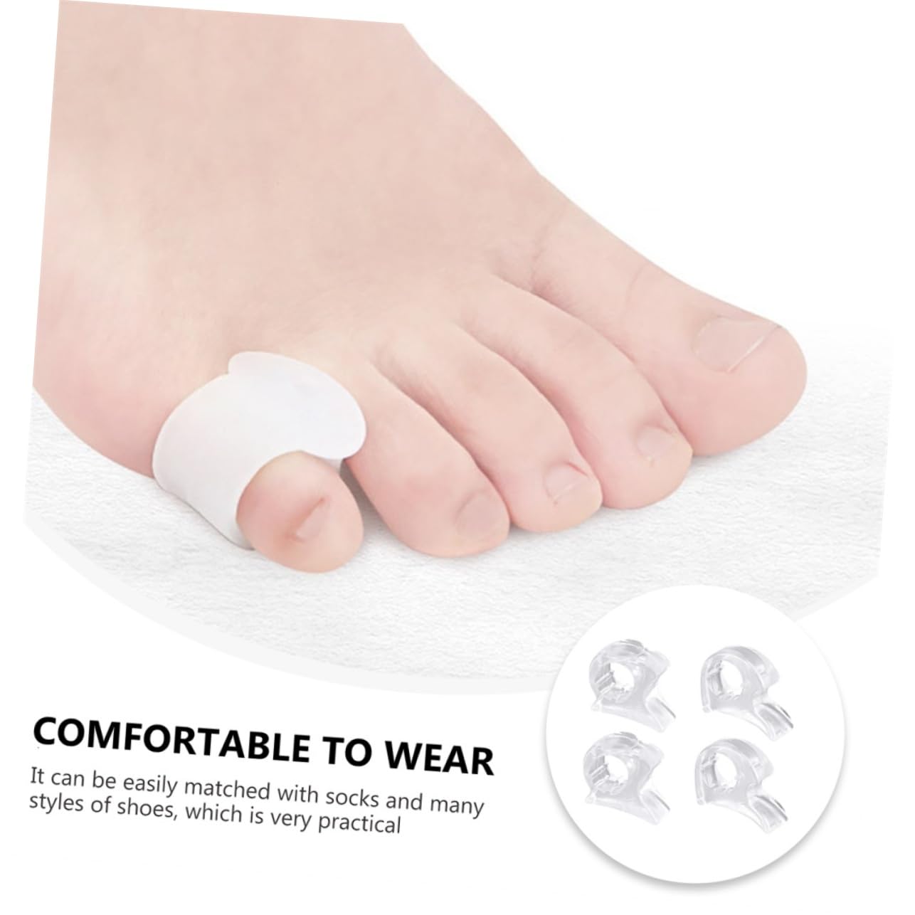 8pcs Corrector De Juanetes Toe Separators Comfortable Toe Spacers Supple Cover for Men Women