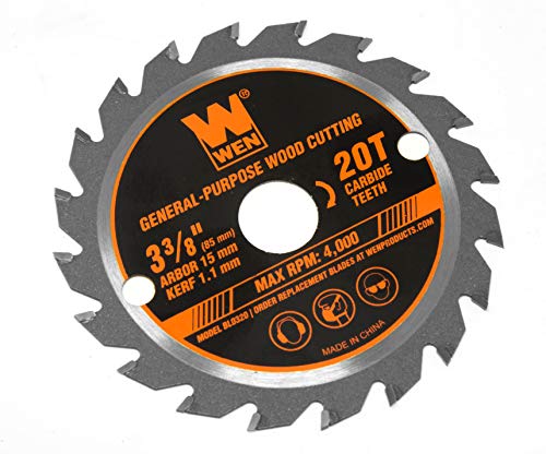 Wen Bl0320 3-3/8-Inch 20-Tooth Professional Woodworking Saw Blade For Compact And Mini Circular Saws #TOP3