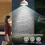 4 Sztuki Żarówek LED E27 z Czujnikiem Ruchu PIR: 12 W, Zimna Biel 6500 K, Energooszczędna Lampa do Korytarza, Garażu, Schodów, Balkonu
