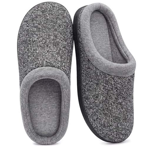 Image of HomeTop Women's Knit Memory Foam Slippers Warm Soft House Anti-Slip Shoes