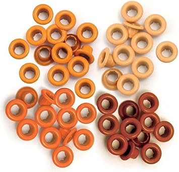 We R Memory Keepers Eyelets for Scrapbooking, Orange, Standard