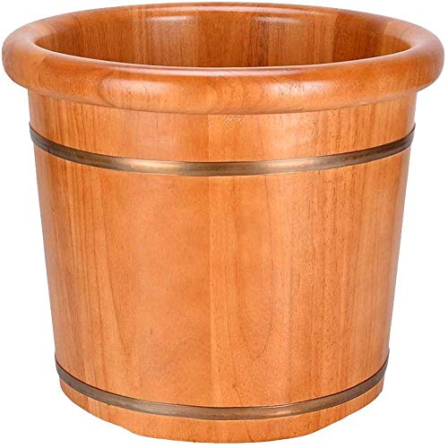 Spa de pies de acero inoxidable y madera 39 cm diámetro