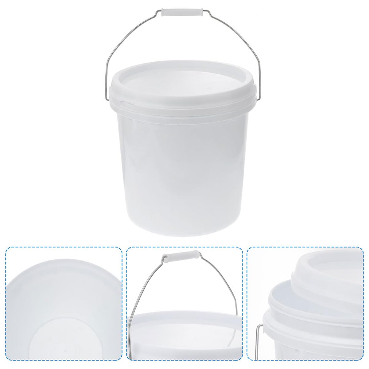 GANAZONO Hand-held Round Storage Bucket Paint Bucket Lid Sealed Liquid Storage Container Art