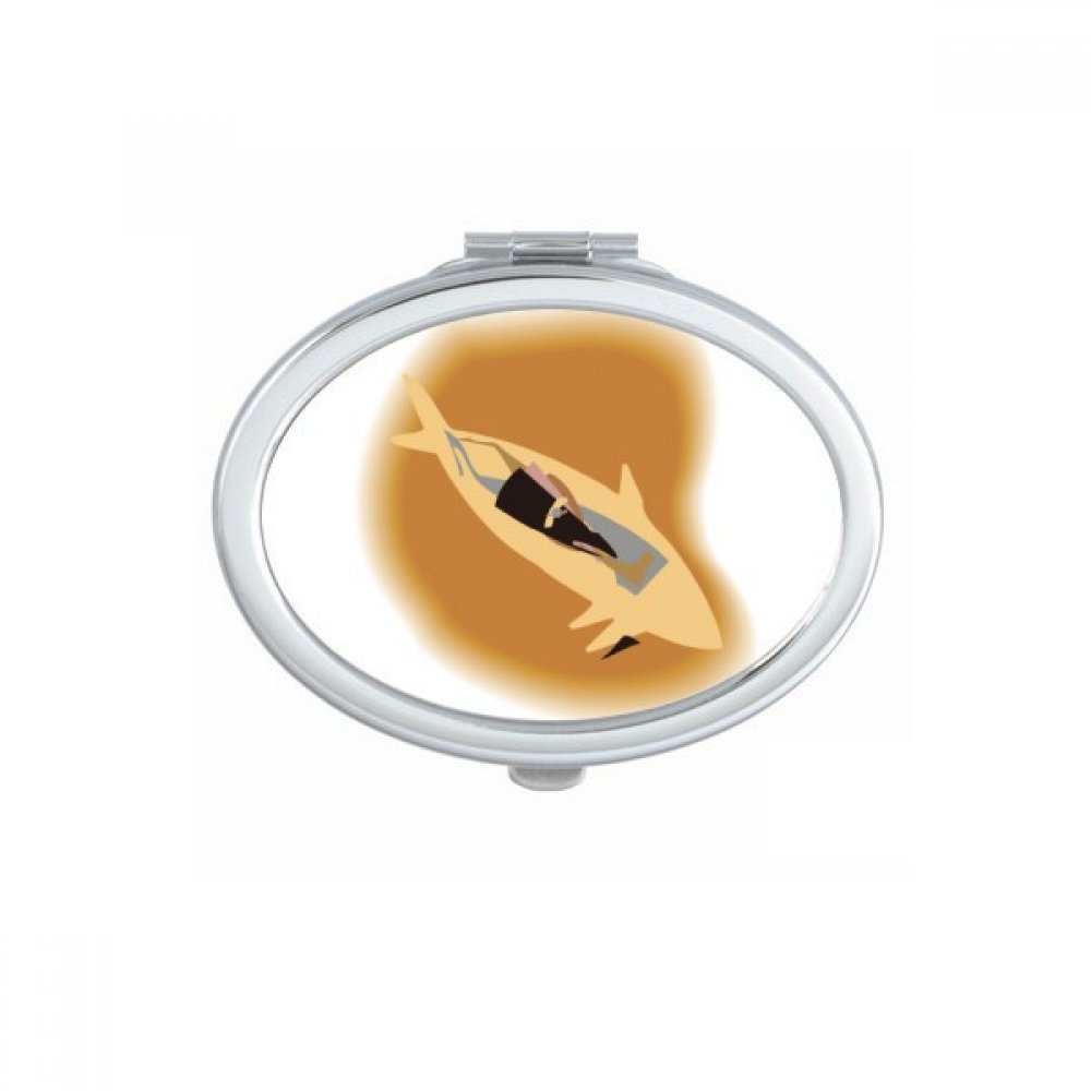 Miroir compact cerf ovale résout les retouches rapides avec ce miroir de poche