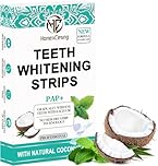 Non-Peroxide Teeth Whitening Strips | 28 Strips (14-Day Treatment) | Enamel Safe & Sensitive Teeth Friendly | Fast Stain Removal for Coffee Wine Smoking | Dentist Endorsed Vegan Whitening Strips UK