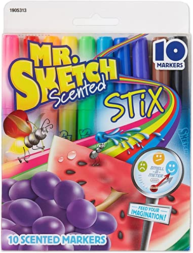 Scented Markers, 12 Count Assorted Colors Watercolor Markers + 4 Bonus Smelly Markers | Includes Drawing Pad #TOP1