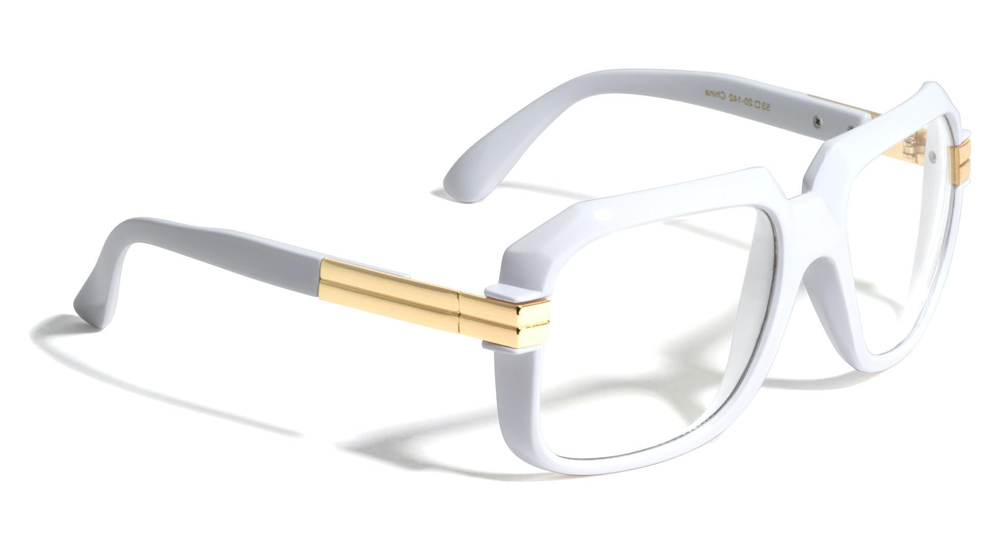 Dweebzilla Gazelle Emcee Oversized Square Sunglasses w/Clear Lenses
