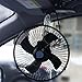 CYDZSW 12v Car Fan that Blow Cold Air,360° Adjustment Small 12 Volt DC Clamp Fans,90° Oscillating Clip Fan for RV,Vehicles and Forklift (8inch)