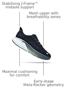 Amazon.com | HOKA Arahi 6 Womens Shoes Size 6.5, Color: Black