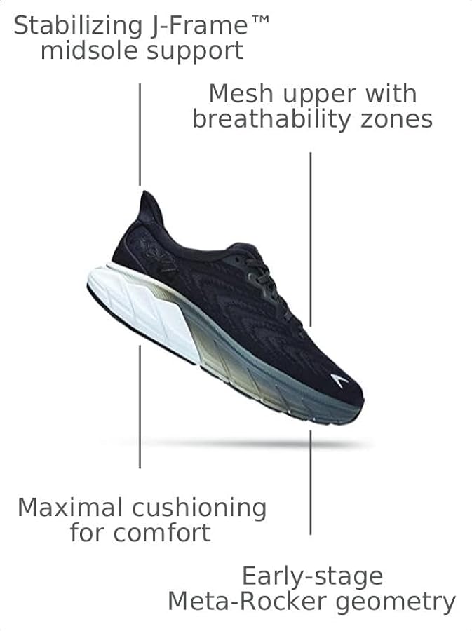 Amazon.com | HOKA Arahi 6 Womens Shoes Size 6.5, Color: Black