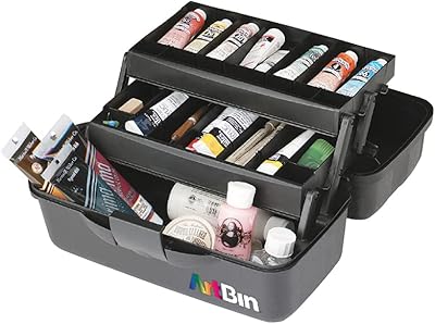 ArtBin Essentials Two Tray Art Tote-Black
