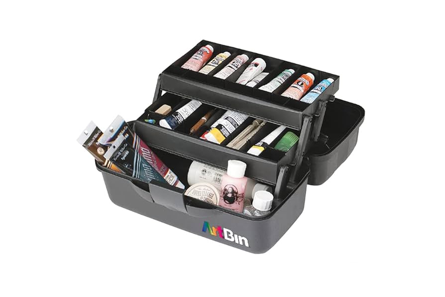 Amazon.com: ArtBin 6892AG 2-Tray Art Supply Box, Portable