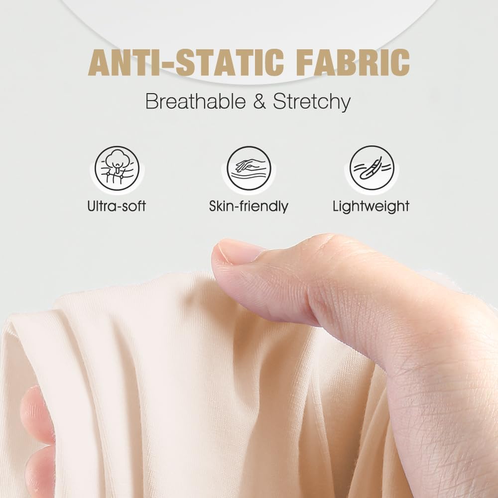 MANCYFIT Long Slips for Under Dresses Full Length Adjustable Spaghetti Strap Nightgown - Image 4