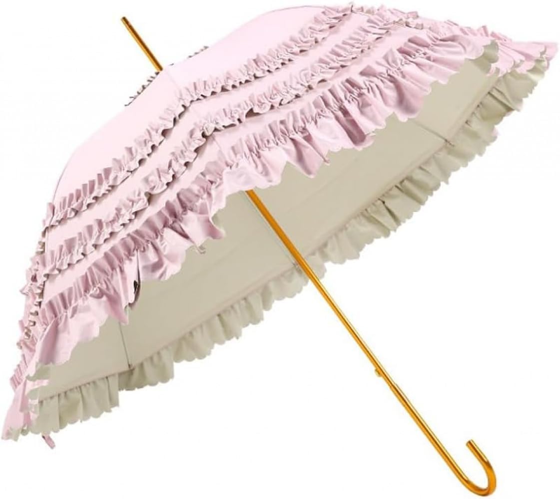 Amazon | Riuuyyiロリータ傘 フリル 晴雨兼用 フリル 日よけ UVカット