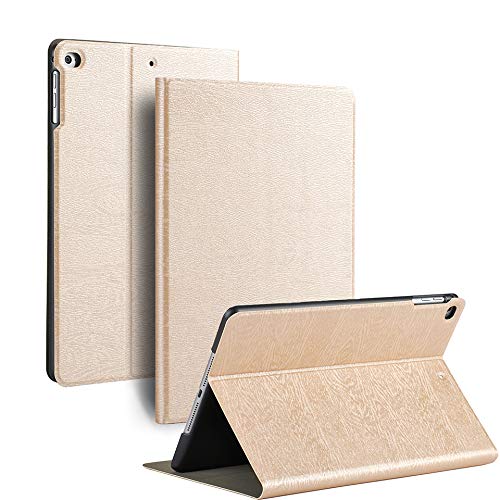 SOTEFE® Utra-Silm - Funda de piel sintética para iPad Air 2 (función de encendido y apagado automático), color dorado Cover