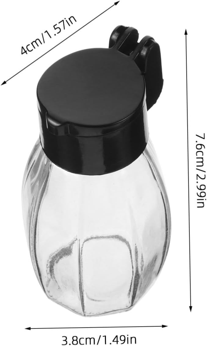 5Pcs Glass Spice Shaker Jars with Airtight Lids Clear Containers for Kitchen Organization for Seasoning Storage and Monitoring Spice Levels