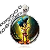 buddhismus gottesglaube Handgefertigte Halskette mit Glaskuppel-Anhänger, versiegelt mit Kunstbild