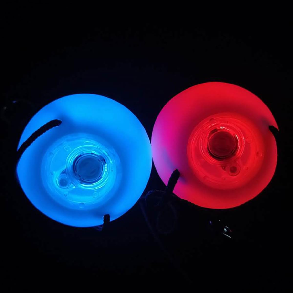 Namvo 2 Pcs LED Thrown Balls Juggling Balls with Rainbow Colours for Professional Belly Dance Level Hand Props - Image 3
