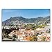 Produktbild Premium Textil-Leinwand 120 x 80 cm Quer-Format Blick von Funchal auf die grünen Vulkanberge von Madeira in Portugal, Leinwanddruck von Hannelore Baron