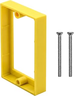 Single Gang Outlet Box Extender, 1/2 Inch, Yellow, 1 Pack