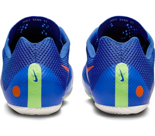 Nike Rival Sprint Track & Field Sprinting Spikes (DC8753-401, Racer Blue/Lime Blast/Safety Orange/Wh