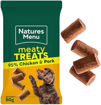 Natures Menu Original Mixed variety Real Meaty Dog Treats 50g Box Of 12 (3 Flavours)