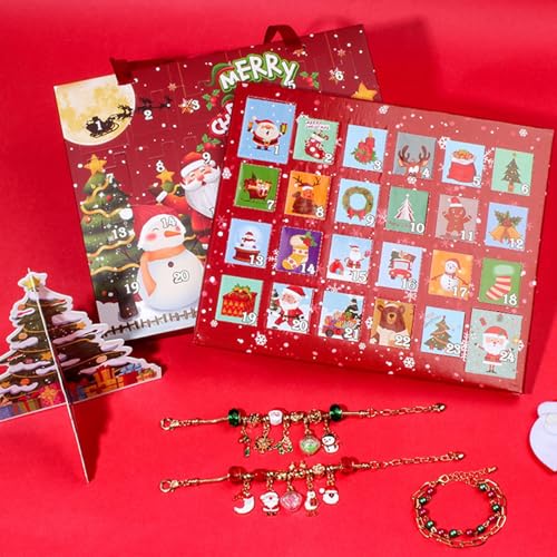 Kit de cuentas regresivas de 24 días para diseñar joyería navideña en casa 3