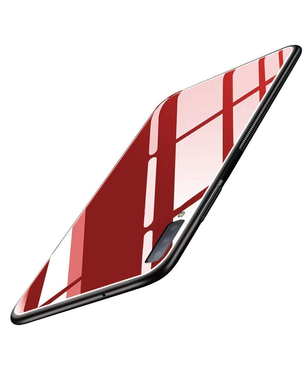 COVERNEW Luxurious Toughened Glass Back Case with Shock TPU Bumper Case