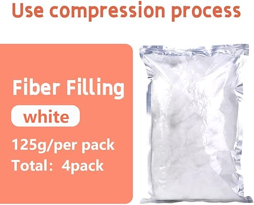 Miniatura 2 de MORFEN Relleno de fibra de alta calidad de 40.57 oz40.5 onzas, relleno de animales de peluche, relleno de almohada para almohadas, relleno de