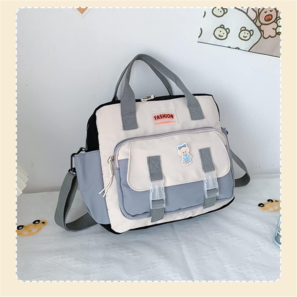 Kawaii Backpack Cute Tote Bag Girl School Crossbody Shoulder Bag with Kawaii Accessories Multi Purpose (Grey) - Image 2