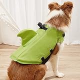 Snik-S Dog Life Jacket- Preserver with Adjustable Belt, Pet Swimming Shark Jacket for Short Nose Dog