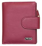 Felda Damen Geldbeutel mit RFID Schutz Münz Portemonnaie Damen Kartenetui mit Kartenfächer Mini Leder Geldbörse Für Frauen Kartenhalter Portmonee Portemonnaie klein, kastanienbraun