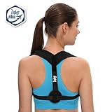Zephyr Posture Corrector Back Brace, Provides Comfortable Anatomic Upper Back and Shoulder Support, Helps Correct Slouching, for Men and Women, Universal Size, Easy Adjustment, Black