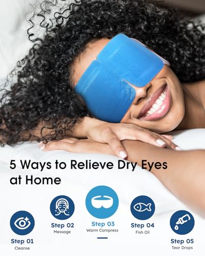 20 Packs Steam Eye Masks for Dry Eyes, Warm Compress Relief for Eye Fatigue & Puffiness, Sleep Heated Eye Mask, Disposable Travel Essentials, Spa Relaxation Gift Women, Party Favors Adults, Blueberry — view 4