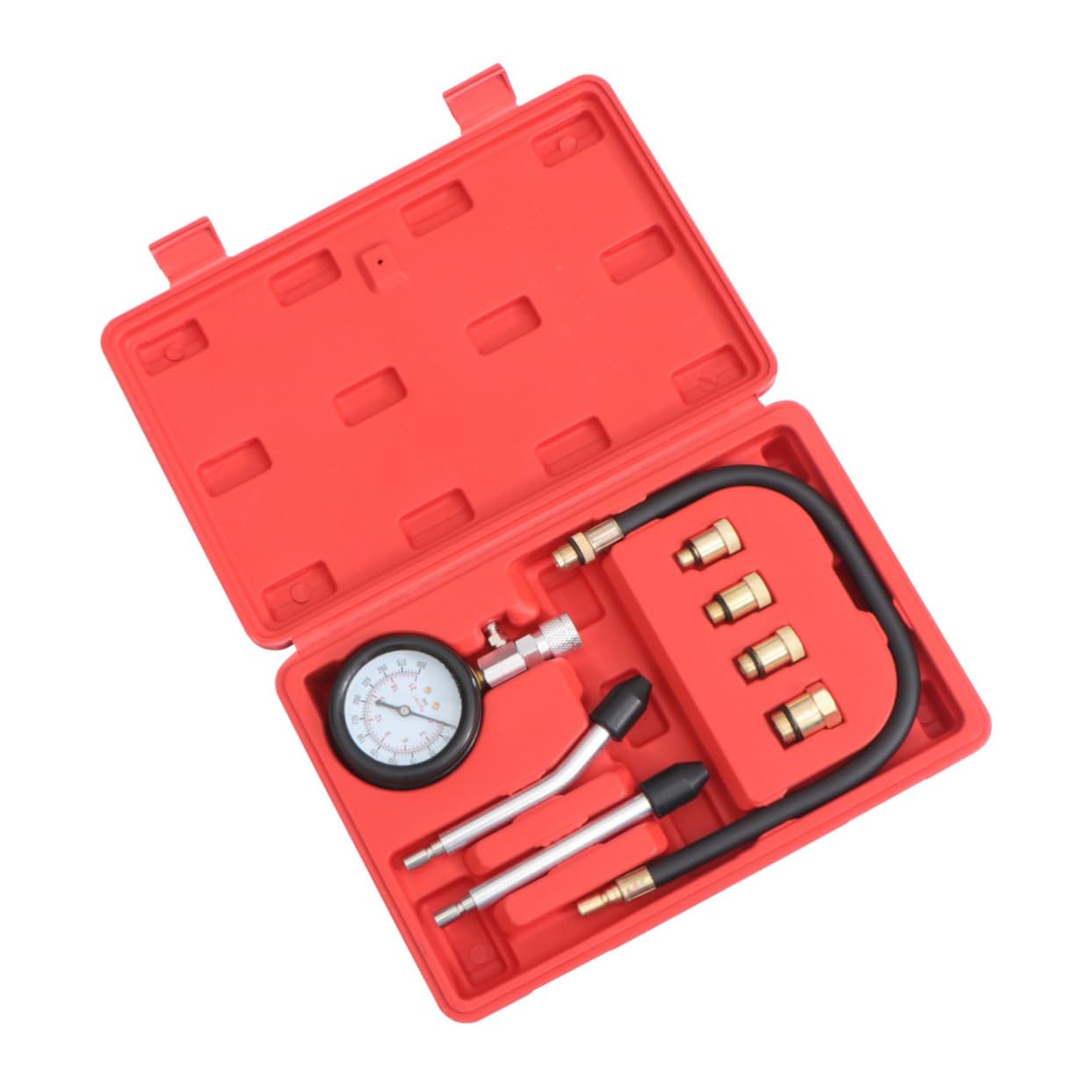 KICHOUSE 0-300 Psi Injection Pump Tester Gas Gauge for Car Petrol Pressure Gauge Rubber Protector