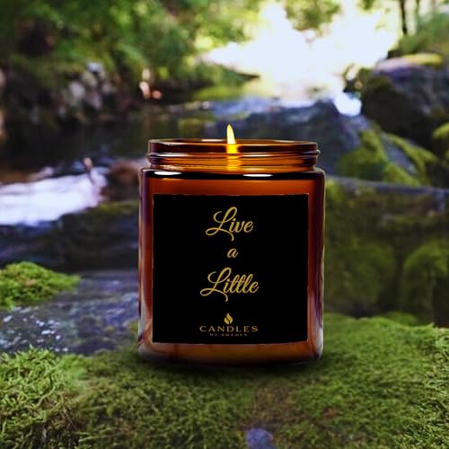 Live a Little Scented Candles | Cashmere Musk 9 oz | Home Decor Gifts