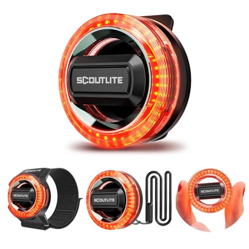 BlinkO Set 5 in 1, Wearable Outdoor Safety Light with Magnetic Clip, Wristband, Necklace and Keyring, Hands-Free EDC Flashlight, Clip-on Safety Light for Running, Hiking, Cycling, Dog Walking at Night