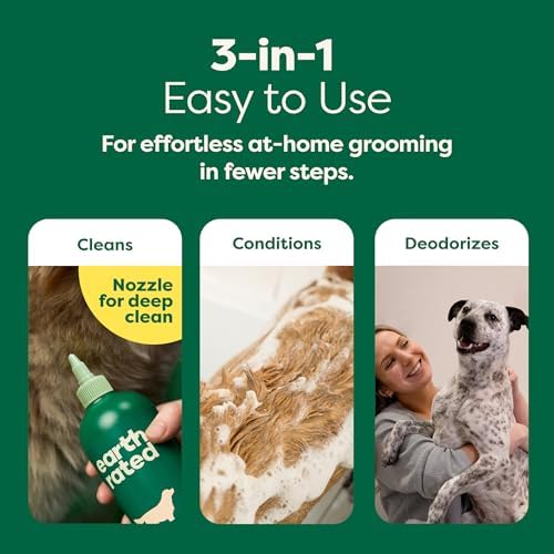 Earth Rated Deshedding Dog Shampoo, Hypoallergenic 3-in-1, Shampoo & Conditioner for Dogs & Puppies, Deodorizing, 98.5% Natural Origin Ingredients, 16 oz — view 6
