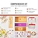 VEVOR Soap Making Kit, Bamboo Cutting Box and Inner Box with Silicone Mold, Stainless Steel Straight Cutter and Wavy Cutter, 100 Bags and 105 Stickers, Soap Making Supplies DIY Kits for Adults