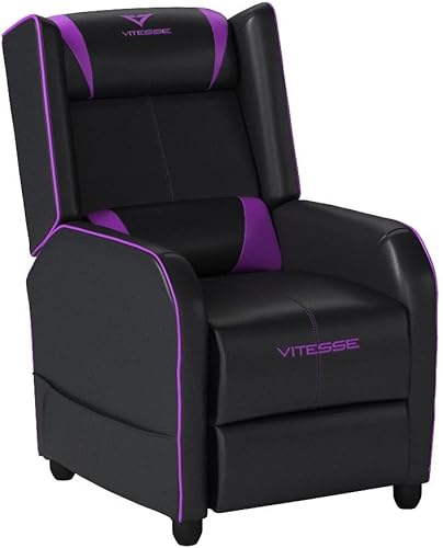 Miniatura 5 de VITESSE - Silla reclinable para juegos VIT, para una persona. Moderno sofá de piel sintética, ergonómico, cómodo, reclinable para el teatro en casa