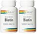 Solaray Biotin 5000 mcg, 60 Count (Pack of 2)