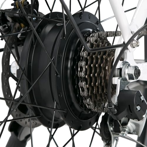 Antgooat Bici Elettrica Donna 26 Pollici Urbana Classica Biciclette Elettrica Tradizionale 250W, 25Km/H E-Bike City Adulti Batteria 360Wh Durata Della 60-80Km, Freno Disco (Bianco) - 7
