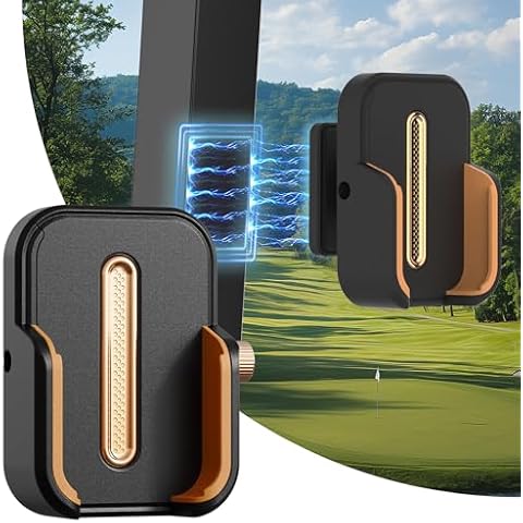 【2025 Upgraded】Full Metal Magnetic Golf Cart Phone Holder – Premium Golf Gift for Men, Compatible with EZGO, Club Car, Yamaha | Strong N52 Magnets | 360° Rotation | Works with iPhone, Samsung& More Cover