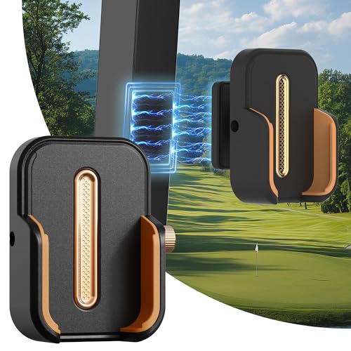 【2025 Upgraded】Full Metal Magnetic Golf Cart Phone Holder – Premium Golf Gift for Men, Compatible with EZGO, Club Car, Yamaha | Strong N52 Magnets | 360° Rotation | Works with iPhone, Samsung& More