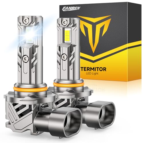 FAHREN 2026 Upgraded 9012/HIR2 Bulb, 𝟕𝟓,𝟎𝟎𝟎𝐋𝐌 𝟏𝟎𝐗 Brightest 6500K 1:1 Mini Size with Cooling Fan, 9012 Gauges Light Kit Bulb, No Adapter Needed Plug And Play, Pack of 2