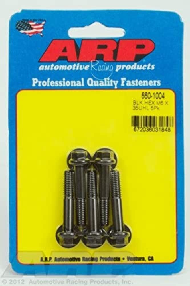 ARP (660-1004) M6 x 1.00 x 35 Hex Black Oxide Hex Bolts (5/pkg)