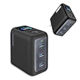 YAJOJO Silicone Case for Anker 160W 3-Port Compact USB C GaN Charger Block,Full-Body Protective Cover for Anker Prime Charger,Precise Port Cutouts (Case Only) Black