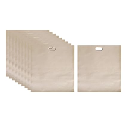 Pinakine Non-Stick Toaster Bags Washable Organization 10x for Bread Snacks Pizza 16x16.5CM|70038901PNK