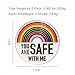 Aqltidiz LGBT Rainbow Enamel Lapel Pin - YOU ARE SAFE WITH ME -Stunningly Attractive Pin for Fashion Decoration (2)
