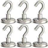 GREATMAG(グレートマグ) 磁気フック 高耐久 110ポンド 強力マグネットフック 吊り下げ用 フック付きマグネット クルーズ 冷蔵庫用 6個パック